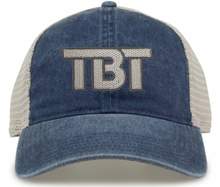 Load image into Gallery viewer, TBT Sequin Logo Washed Trucker Snapback Cap (Multiple Color Options)