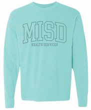 Load image into Gallery viewer, MISD Health Services Collegiate Long Sleeve Tee (Multiple Color Options)