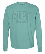 Load image into Gallery viewer, MISD Health Services Collegiate Long Sleeve Tee (Multiple Color Options)