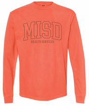 Load image into Gallery viewer, MISD Health Services Collegiate Long Sleeve Tee (Multiple Color Options)