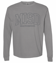 Load image into Gallery viewer, MISD Health Services Collegiate Long Sleeve Tee (Multiple Color Options)
