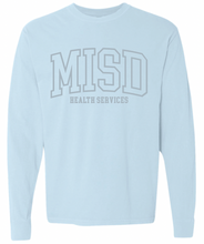 Load image into Gallery viewer, MISD Health Services Collegiate Long Sleeve Tee (Multiple Color Options)