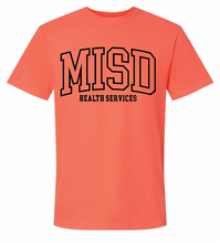 Load image into Gallery viewer, MISD Health Services Collegiate Tee ((Holiday Colors) Multiple Color Options)