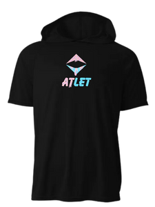 Atlet Drip Hooded Short Sleeve Performance Tee-Black