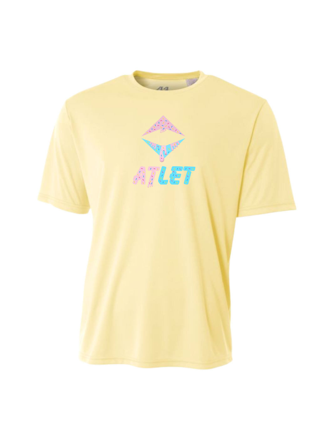 Atlet Drip Short Sleeve Performance Tee-Light Yellow