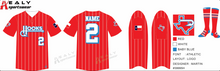 Load image into Gallery viewer, NTX Hooks Baseball Red/White Pinstripe Jersey
