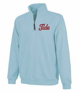Texas Tide Script Logo Charles River Crosswind  1/4 Zip Sweatshirt (Multiple Color Options)