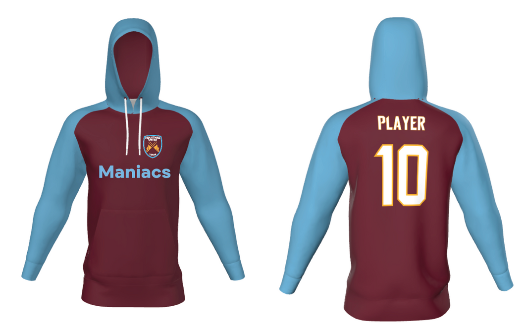 Maniacs Soccer Fully Sublimated Player Hoodie (Youth and Adult) *EXTENDED TAT*