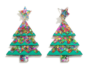 Confetti Glitter Tree Earrings