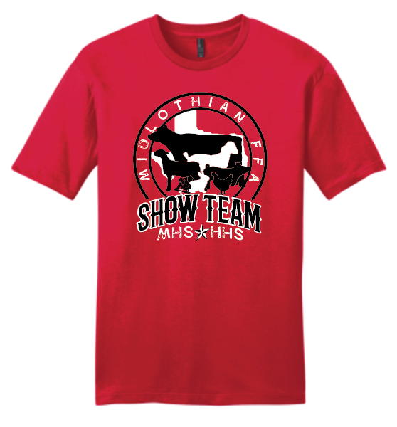 Midlothian FFA Show Team Appare RED (Multiple Apparel Options) ADULT