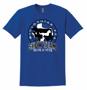 Midlothian FFA Show Team Apparel ROYAL (Multiple Apparel Options) YOUTH