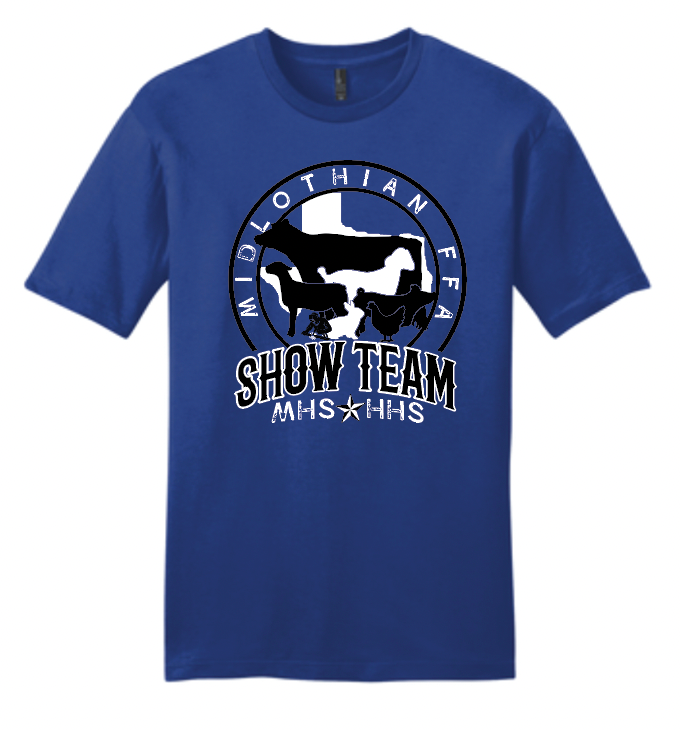 Midlothian FFA Show Team Apparel ROYAL (Multiple Apparel Options) YOUTH