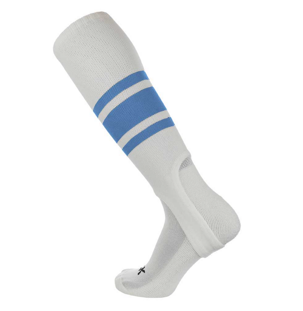 TCK Player Socks Columbia Blue/White STIRRUP ONLY