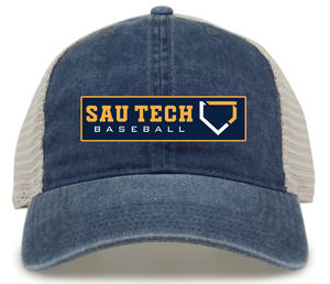 SAU Tech Baseball The Game Pigment Dyed Soft Trucker Logo Cap (Multiple Color Options)