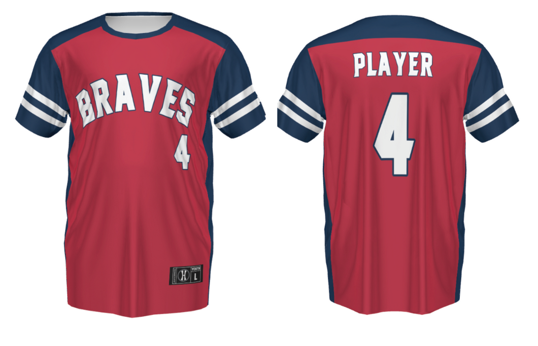 Braves T-Ball Jersey (Youth and Adult)