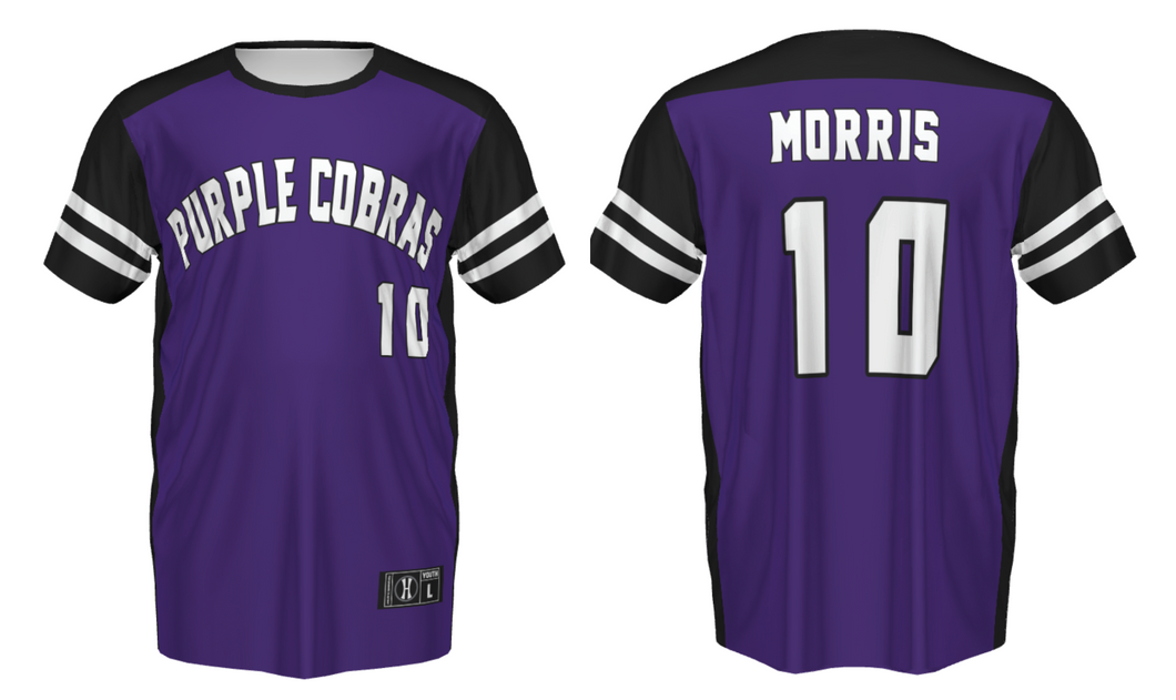 Purple Cobras T-Ball Jersey (Youth and Adult)