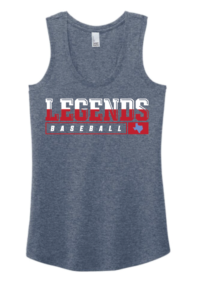 Texas Legends Ladies Tank-Navy