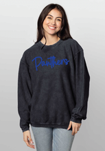 Load image into Gallery viewer, Panthers Script Puff Embroidered Corded Crew (Multiple Color Options)
