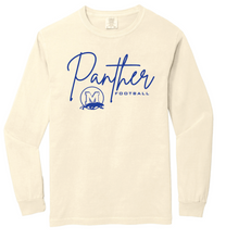 Load image into Gallery viewer, Panther Football Script Apparel Natural (Multiple Apparel Options)
