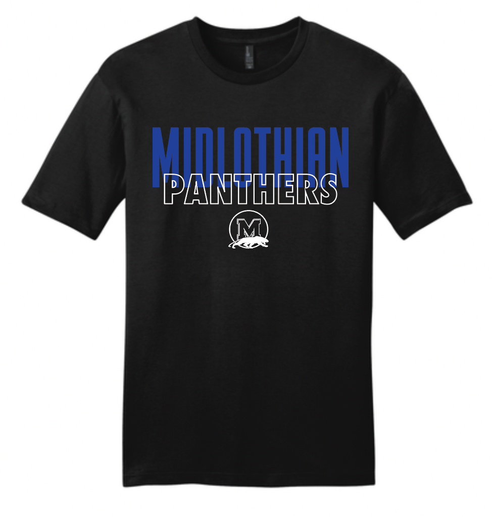 Midlothian Panthers Logo Apparel (Multiple Apparel Options)
