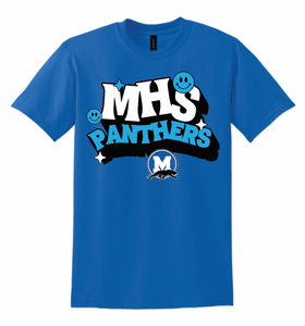 Midlothian Panthers Smiley Apparel (Multiple Apparel Options)