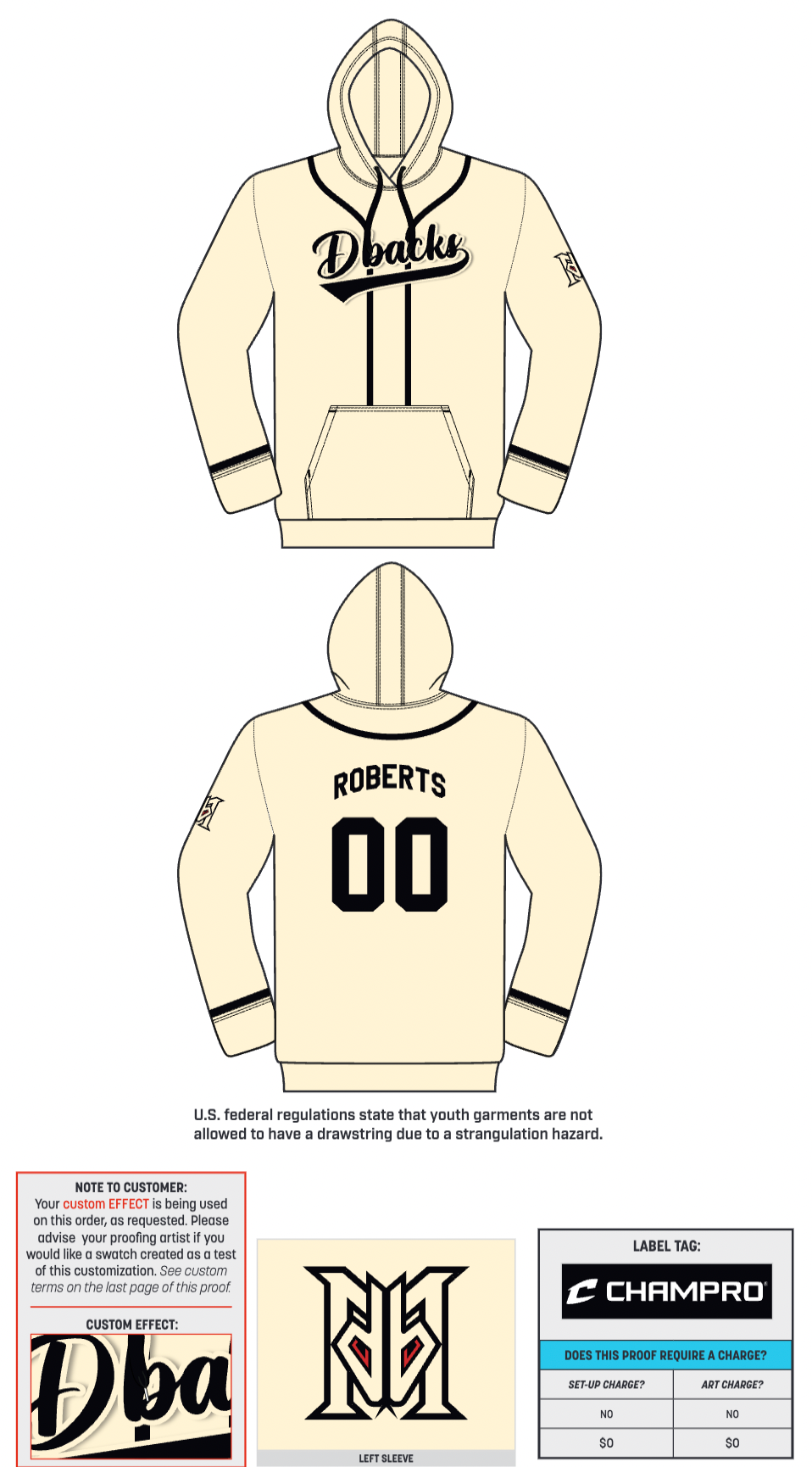 Diamondbacks Player Hoodie