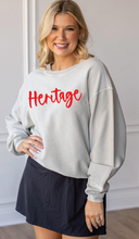 Load image into Gallery viewer, Heritage Script Puff Embroidered Corded Crew (Multiple Color Options)
