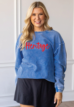 Load image into Gallery viewer, Heritage Script Puff Embroidered Corded Crew (Multiple Color Options)
