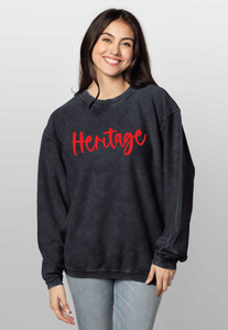 Heritage Script Puff Embroidered Corded Crew (Multiple Color Options)