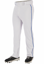 Load image into Gallery viewer, Champro Triple Crown 2.0 White with Blue Braid (Knickers, Open Bottom Pants, Tapered Bottom Pants)
