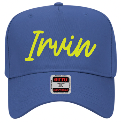 Irvin Script Cap (Multiple Color Options)(Adult or Youth)