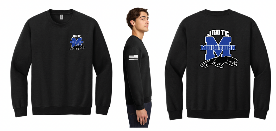Midlothian JROTC Crew Sweatshirt (Multiple Color Options)