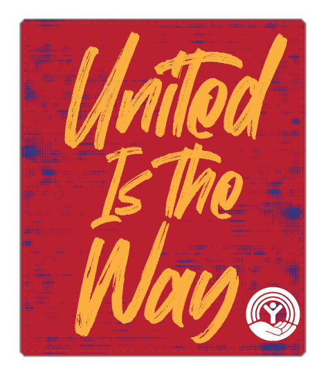 United Way of West Ellis County Fully Sublimated Fleece Blanket Option 1