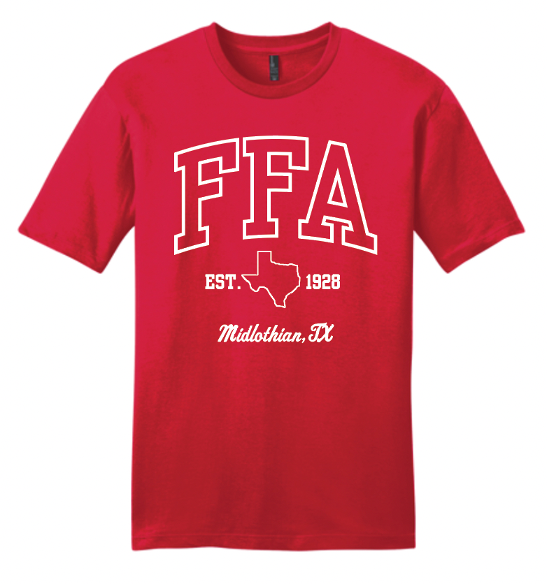 FFA Collegiate Apparel RED (Multiple Apparel Options)