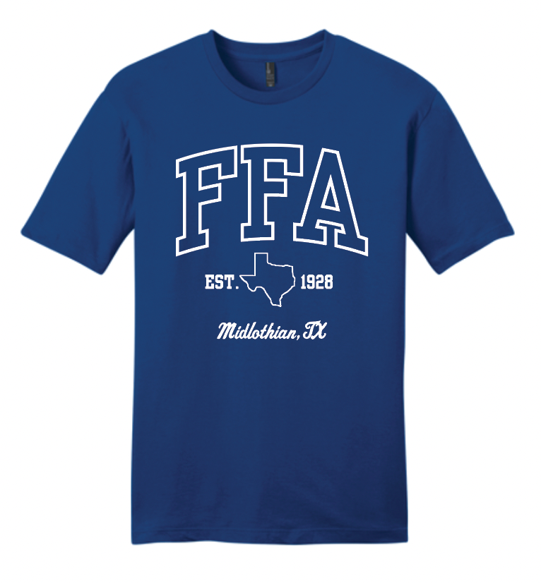 FFA Collegiate Apparel ROYAL (Multiple Apparel Options)