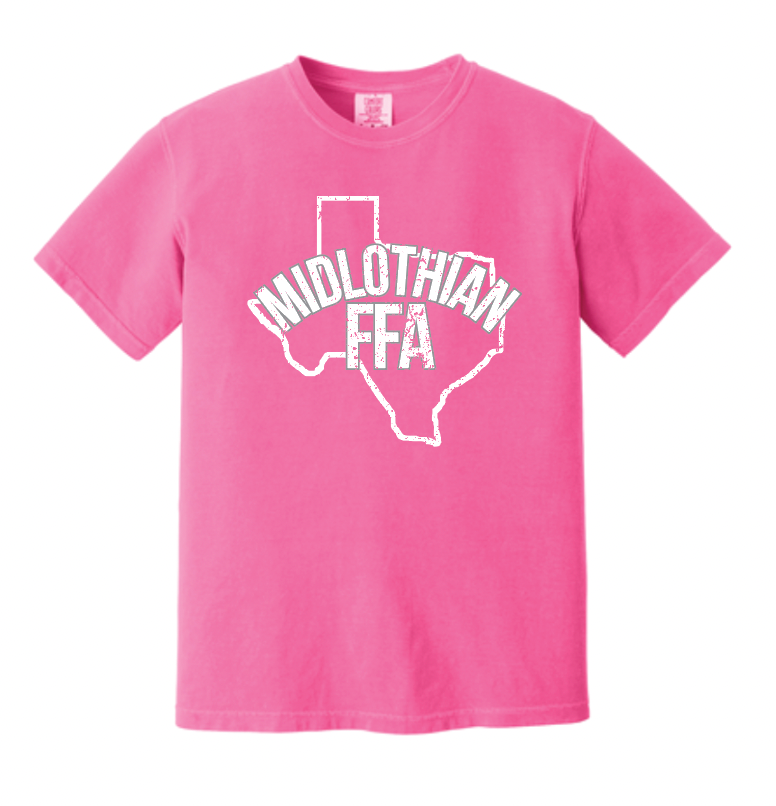 Midlothian FFA Apparel Neon Pink (Multiple Apparel Options)