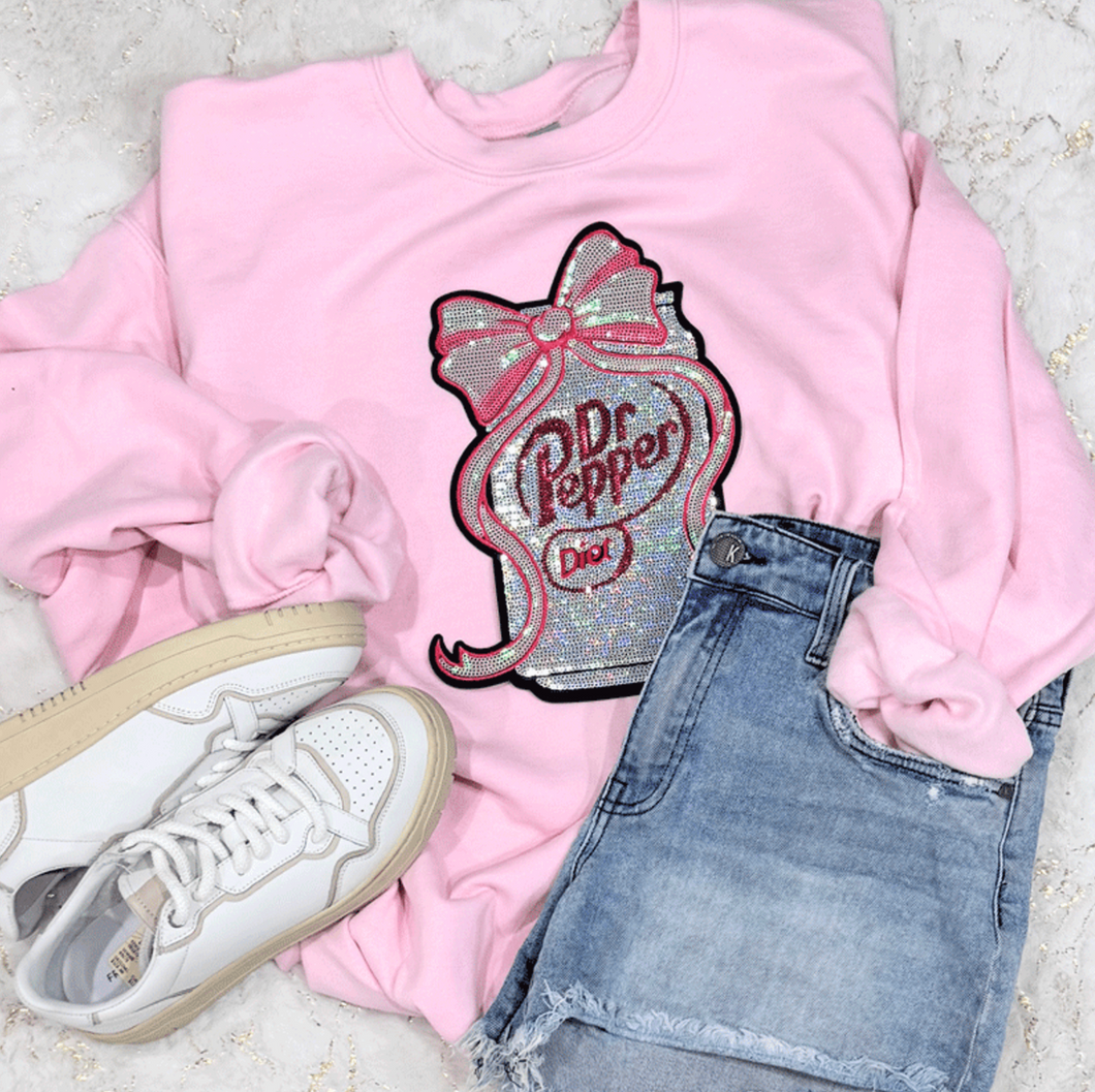 Diet Dr. Pepper Sequin Sweatshirt
