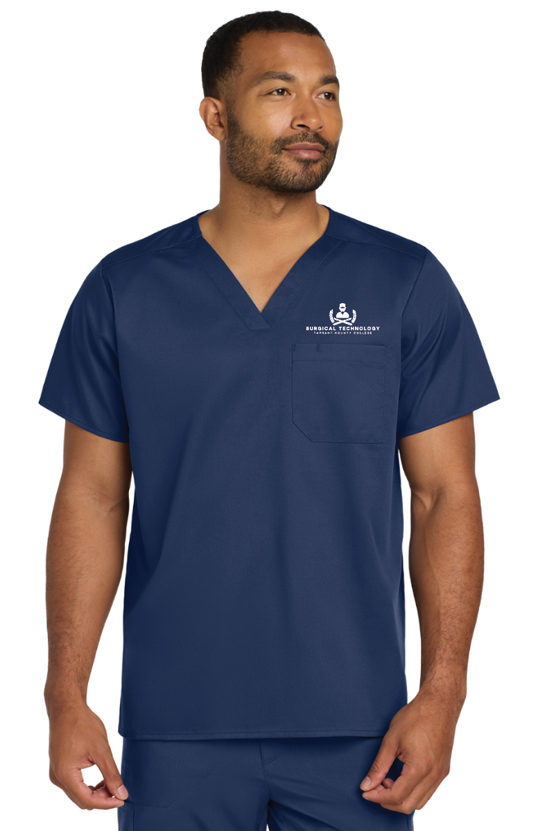 TCC Surgical Tech Wink WorkFlex Chest Pocket V-Neck Top