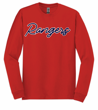 Load image into Gallery viewer, Rangers Baseball Script Apparel (All Apparel Options)(Youth)
