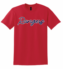 Load image into Gallery viewer, Rangers Baseball Script Apparel (All Apparel Options)(Adult)
