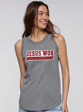 Load image into Gallery viewer, Forge Jesus Won Fine Jersey Ladies Tank (Multiple Color Options)

