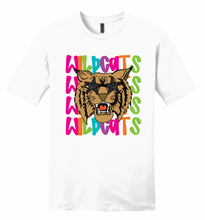 Load image into Gallery viewer, Wildcats Colorful Repeating Apparel (Multiple Apparel Options) ADULT
