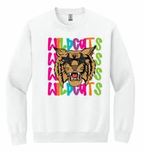 Load image into Gallery viewer, Wildcats Colorful Repeating Apparel (Multiple Apparel Options) ADULT
