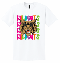 Load image into Gallery viewer, Wildcats Colorful Repeating Apparel (Multiple Apparel Options) ADULT
