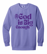 Load image into Gallery viewer, Mercy Prep God is Big Enough Purple Apparel (Multiple Apparel Options) ADULT
