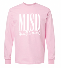 Load image into Gallery viewer, MISD Health Services Script Long Sleeve Tee (Gildan/Multiple Color Options)
