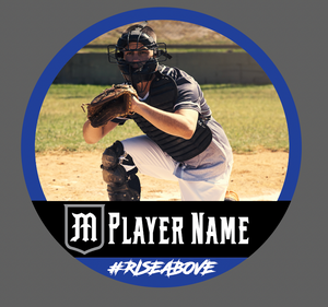 MHS Panther Baseball Custom 3" Player Button