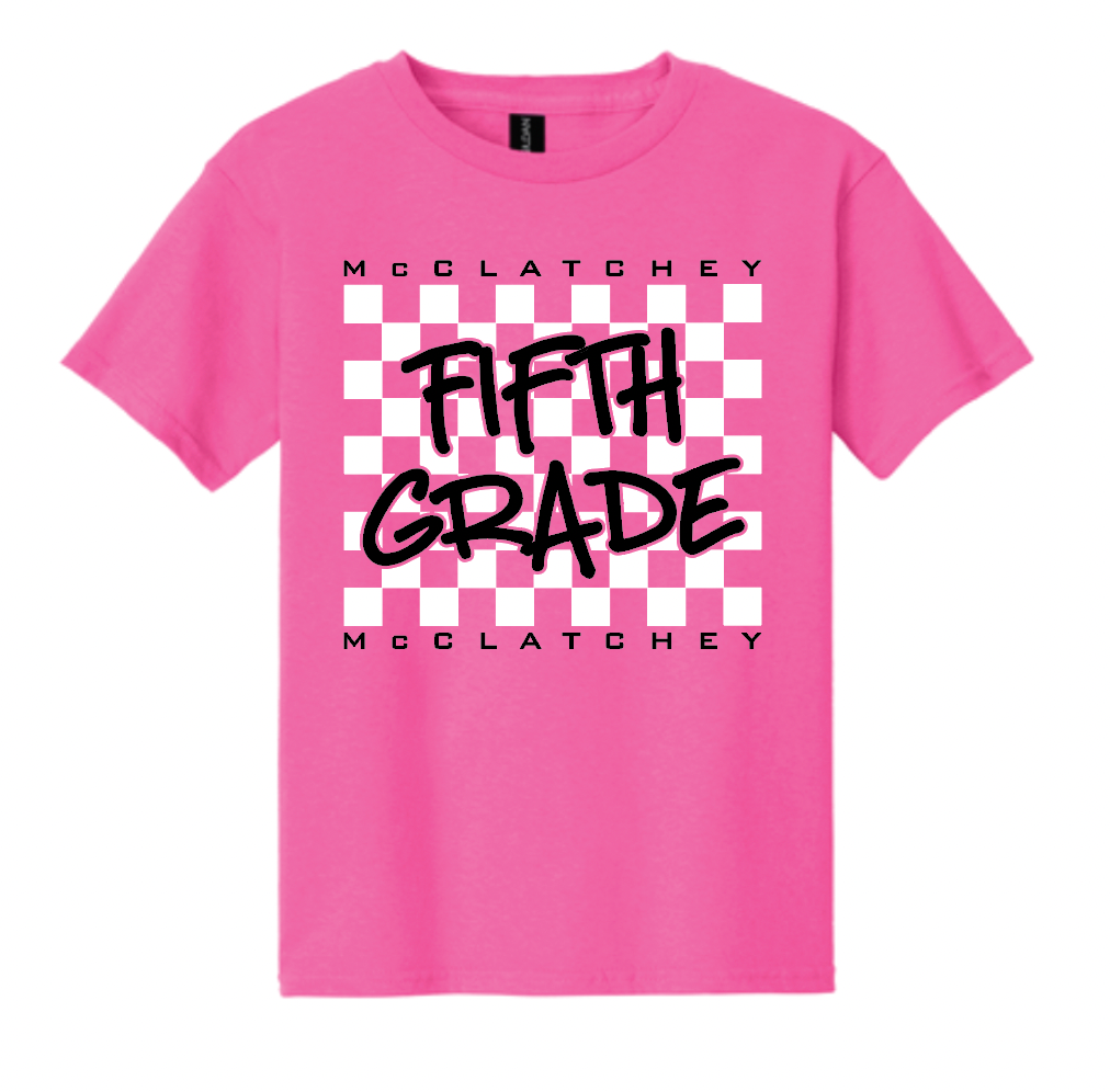 McClatchey 5th Grade Tee-Neon Pink
