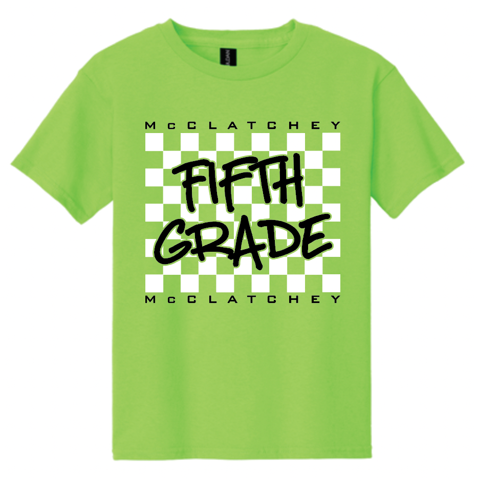 McClatchey 5th Grade Tee-Neon Green