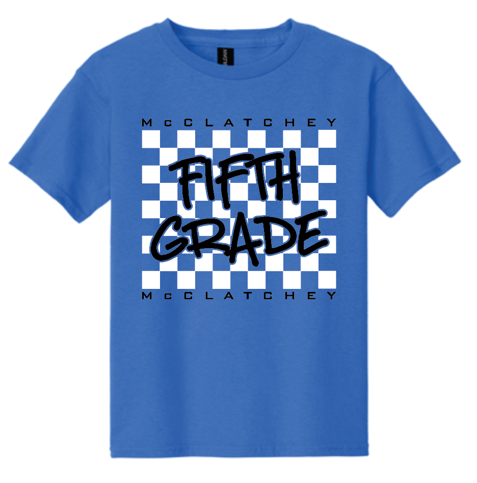 McClatchey 5th Grade Tee-Neon Blue